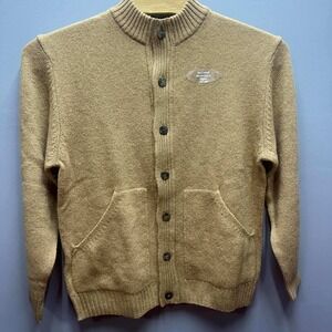 Pendleton Shetland Wool Cardigan Sweater Men's Large Tan NWT